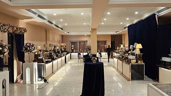 Image showcasing the grand aisle of the ballroom & banquet hall, perfect for wedding processions.